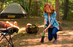 Load image into Gallery viewer, Rotoshovel Backwoods - Powered Handheld Shovel with Auger &amp; Safety Shutoff for Camping, Hunting &amp; RV - 12 Volt Battery &amp; Charger Included
