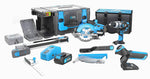 Load image into Gallery viewer, POWER8 Create - 20V Cordless Power Tool Combo Kit: Drill/Driver, Circular Saw, Work Light &amp; Armored Case with Benchtop Functions (battery and charger dock included)
