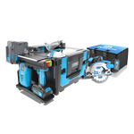Load image into Gallery viewer, POWER8 Create - 20V Cordless Power Tool Combo Kit: Drill/Driver, Circular Saw, Work Light &amp; Armored Case with Benchtop Functions (battery and charger dock included)
