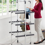 Load image into Gallery viewer, Tors + Olsson 3-Tier Heated Electric Clothes Drying Rack - Energy Efficient Laundry Solution
